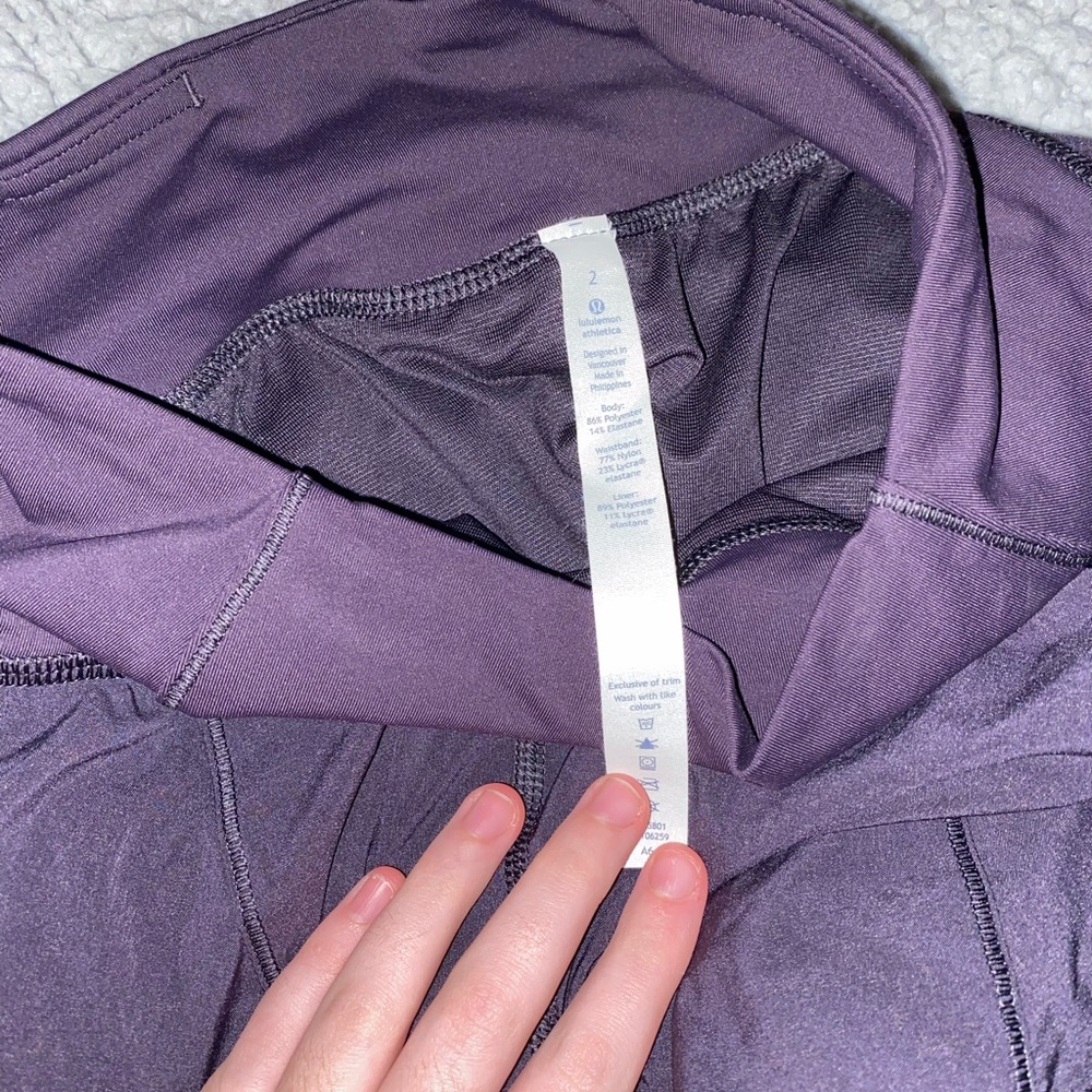 Dark Purple Lulu Lemon Shorts - Picture 3 of 3